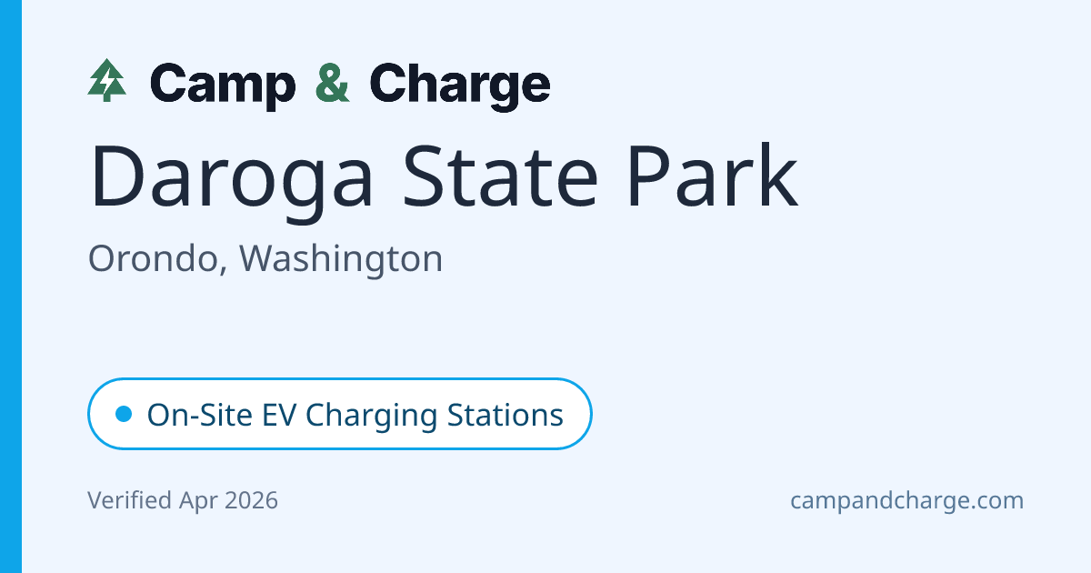 Daroga State Park - EV Charging Stations Available in Orondo ...